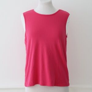 Fresh Produce Women’s Hot Pink 100% Cotton Sleeveless Tank Top Size XL